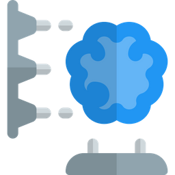 3 D Brain Printing Process  Icon