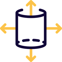 3D-Zylinderrahmenmodell  Symbol