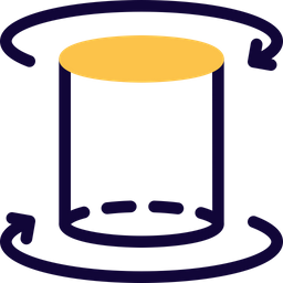 3D-Zylinderrotation  Symbol