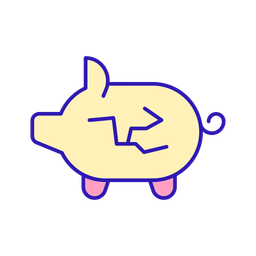 Breaking piggy bank  Icon