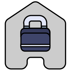 Haus verschlossen  Symbol