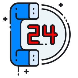 24 Hours Support  Icon