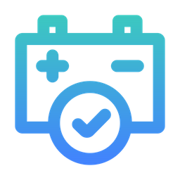 Autobatterie gut  Symbol