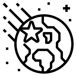 Meteoriteneinschlag  Symbol