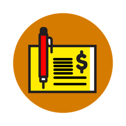 Bank Check  Icon