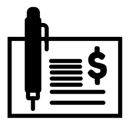 Bank Check  Icon