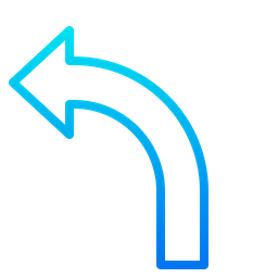 Curved Right Arrow  Icon