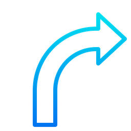 Curved Left Arrow  Icon