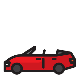 Cabriolet Car  Icon