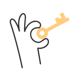 Holding Key  Icon