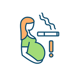 Pregnancy Smoking Woman Icon