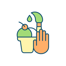 Adding food coloring to ice cream  Icon