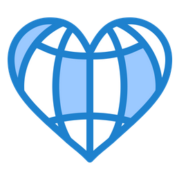 Globe Heart  Icon