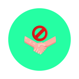 No Shake Hand  Icon