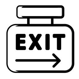 Ausgangstafel  Symbol