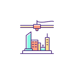 3d printed city plan  Icon