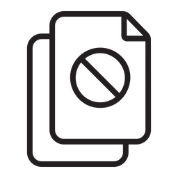 Block Document  Icon