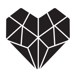 Corazón de origami  Icono