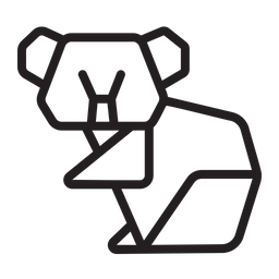 종이 접기 코알라  아이콘