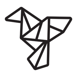 종이 접기 새  아이콘