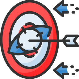 Konzentration der Aufmerksamkeit  Symbol