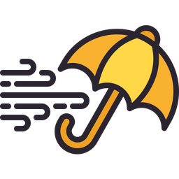 Blowing Umbrella  Icon