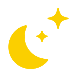 Moon shiny bright star  Icon