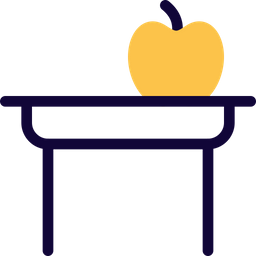 Apple On Table  Icon