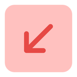 Diagonal left down arrow  Icon