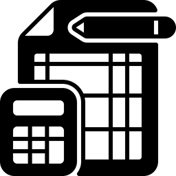 Buchhaltungstabelle  Symbol