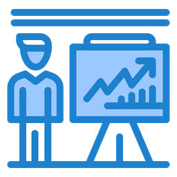 Businessman Presenting Chart  Icon