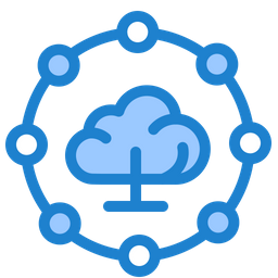 클라우드 컴퓨팅 연결  아이콘