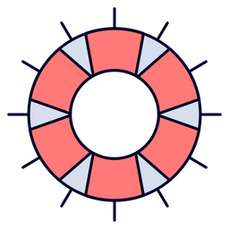 Rettungsring-Unterstützung  Symbol