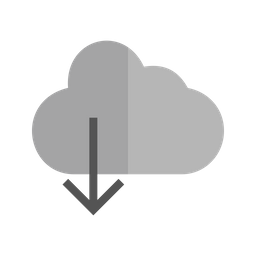 Cloud With Downward Arrow  Icon