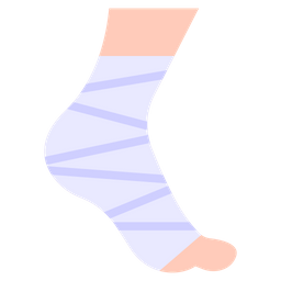 발목 석고  아이콘