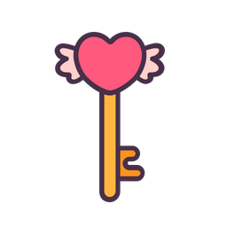 Heart Key  Icon