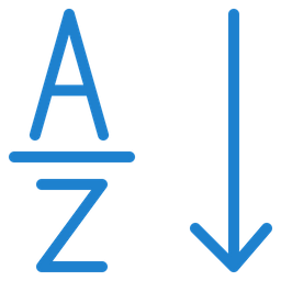 Ordem alfabética  Ícone