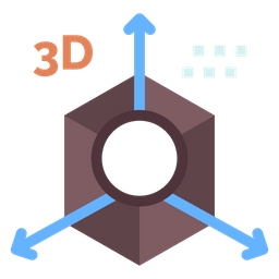 3 D Designing  Icon