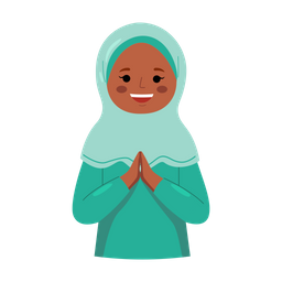 Garota Muculmana Eid Ramada Ícone