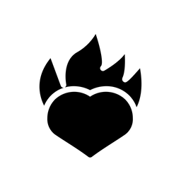 Herz brennen  Symbol