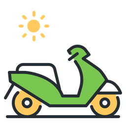Motor Scooter Vehicle Transport Icon