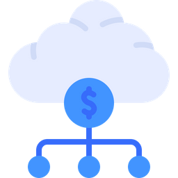 Marketing de dinero en la nube  Icono