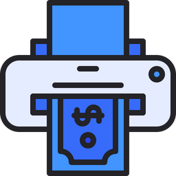 Dollar Print  Icon