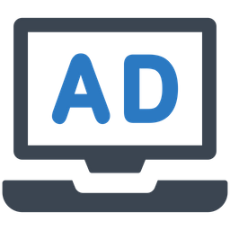 Advertisement laptop banner  Icon