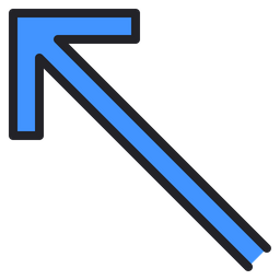 Diagonal para cima à direita  Ícone