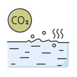 Ocean Co2 pollution  Icon