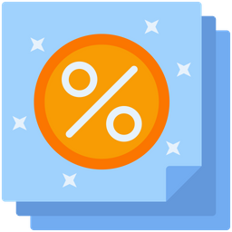 Percentage Rate  Icon