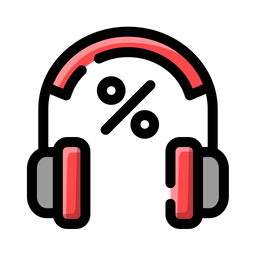 Headphone discount  Icon