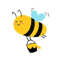 Honey Bee With Honey  Icon