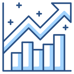 Gráfico de tendências  Ícone
